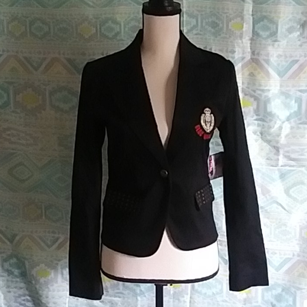 Blac Label Pink V-Neck Coat Medium